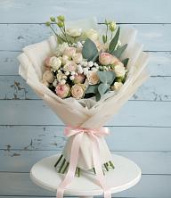 Букет цветов из:  Розы и Лизиантусы в Поселок санатория Министерства Обороны