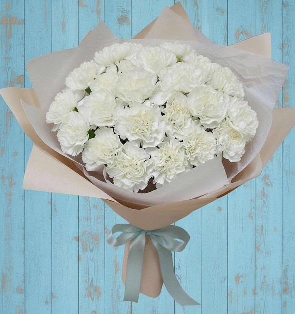 Букет цветов из: Гвоздики в Поселок санатория Министерства Обороны