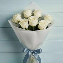 Букет 7 Белых роз Эдлесс Лав в Поселок санатория Министерства Обороны