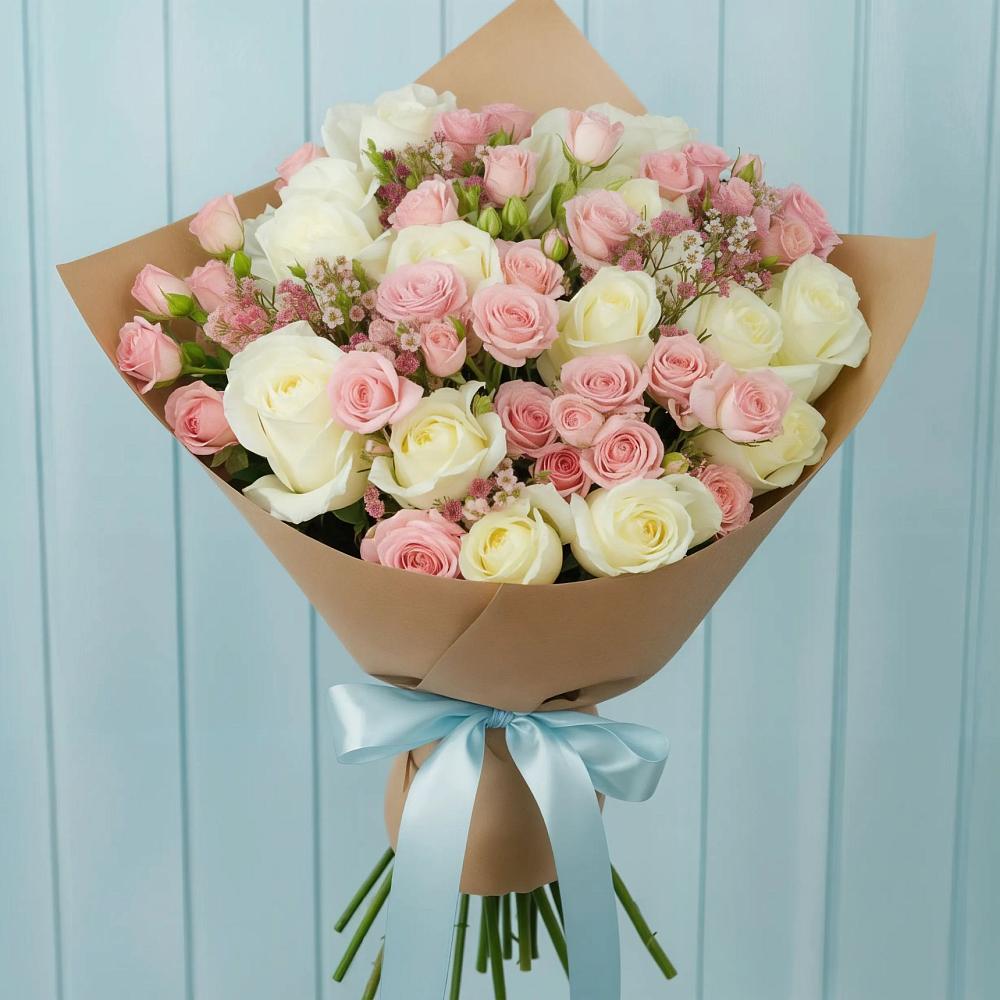 Букет цветов из: Розы в Поселок санатория Министерства Обороны