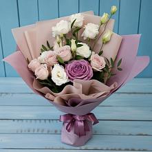 Букет цветов из:  Розы и Лизиантусы #REPLACE_PRED# Поселок санатория Министерства Обороны