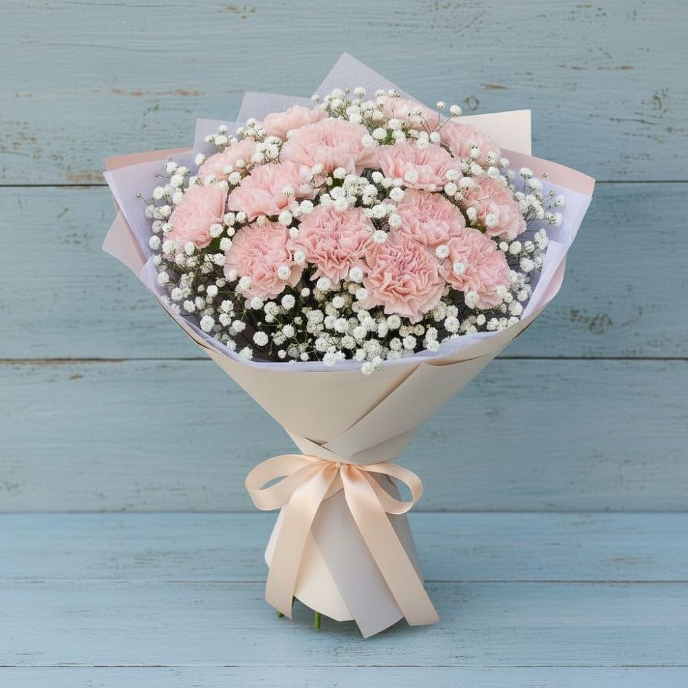 Букет цветов из: Гвоздики в Поселок санатория Министерства Обороны