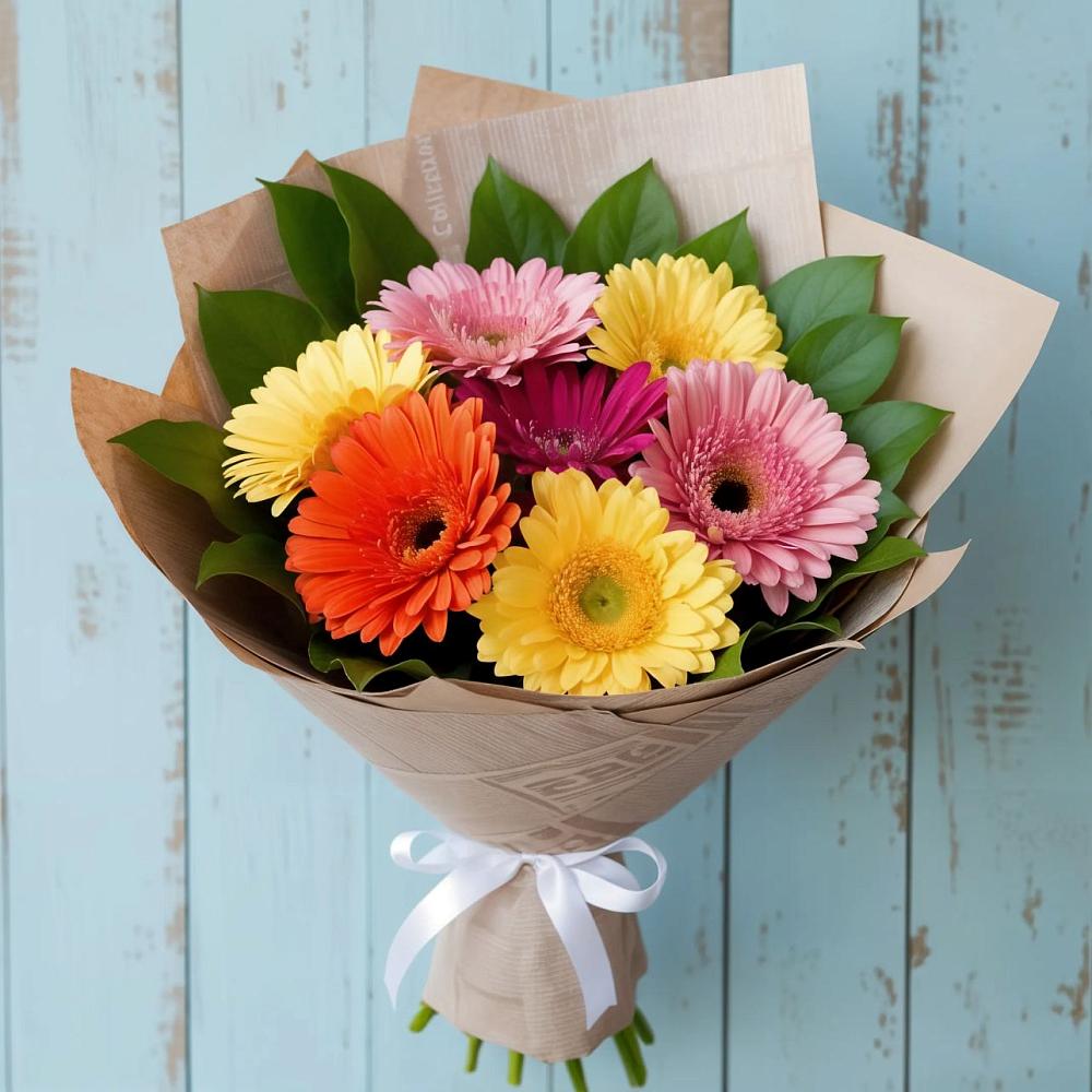 Букет цветов из: Герберы в Поселок санатория Министерства Обороны