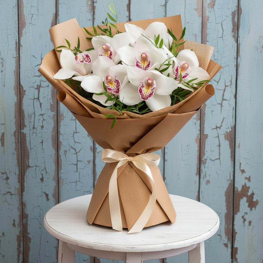 Букет цветов из: Орхидеи и Розы в Поселок санатория Министерства Обороны