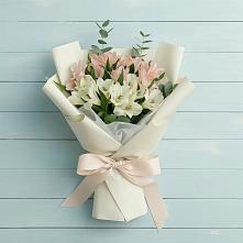 Букет цветов из:  Альстромерии в Поселок санатория Министерства Обороны