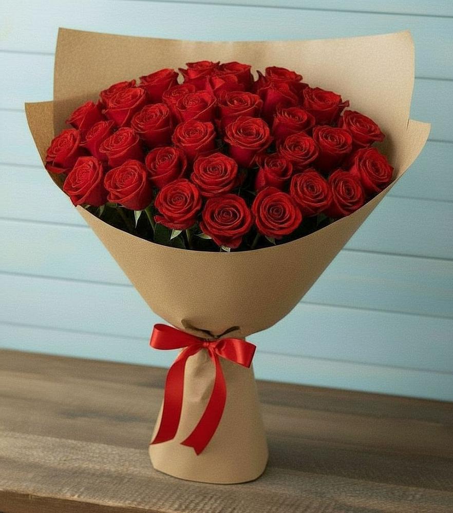 Букет Красные розы Милано в Поселок санатория Министерства Обороны