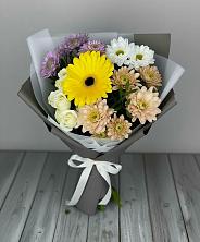 Букет цветов из:  Розы, Герберы и Хризантемы в Поселок санатория Министерства Обороны