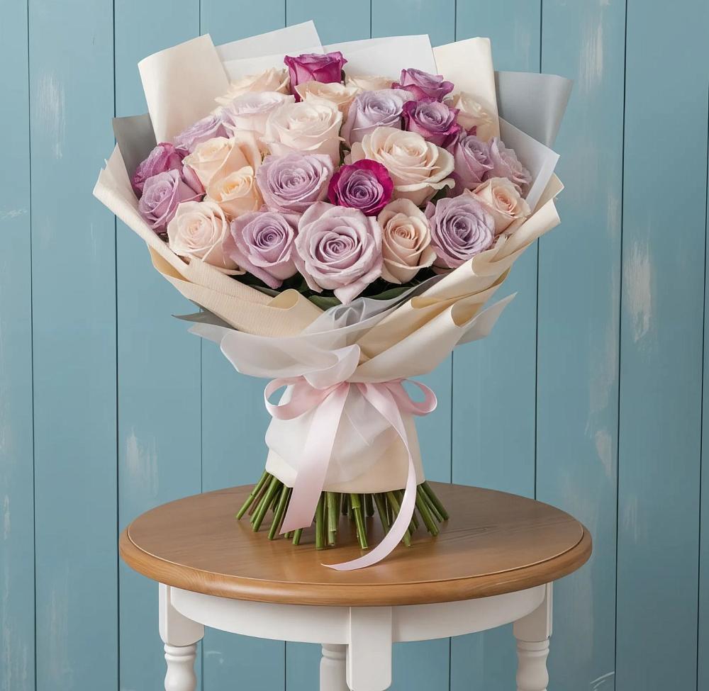 Букет цветов из: Розы в Поселок санатория Министерства Обороны