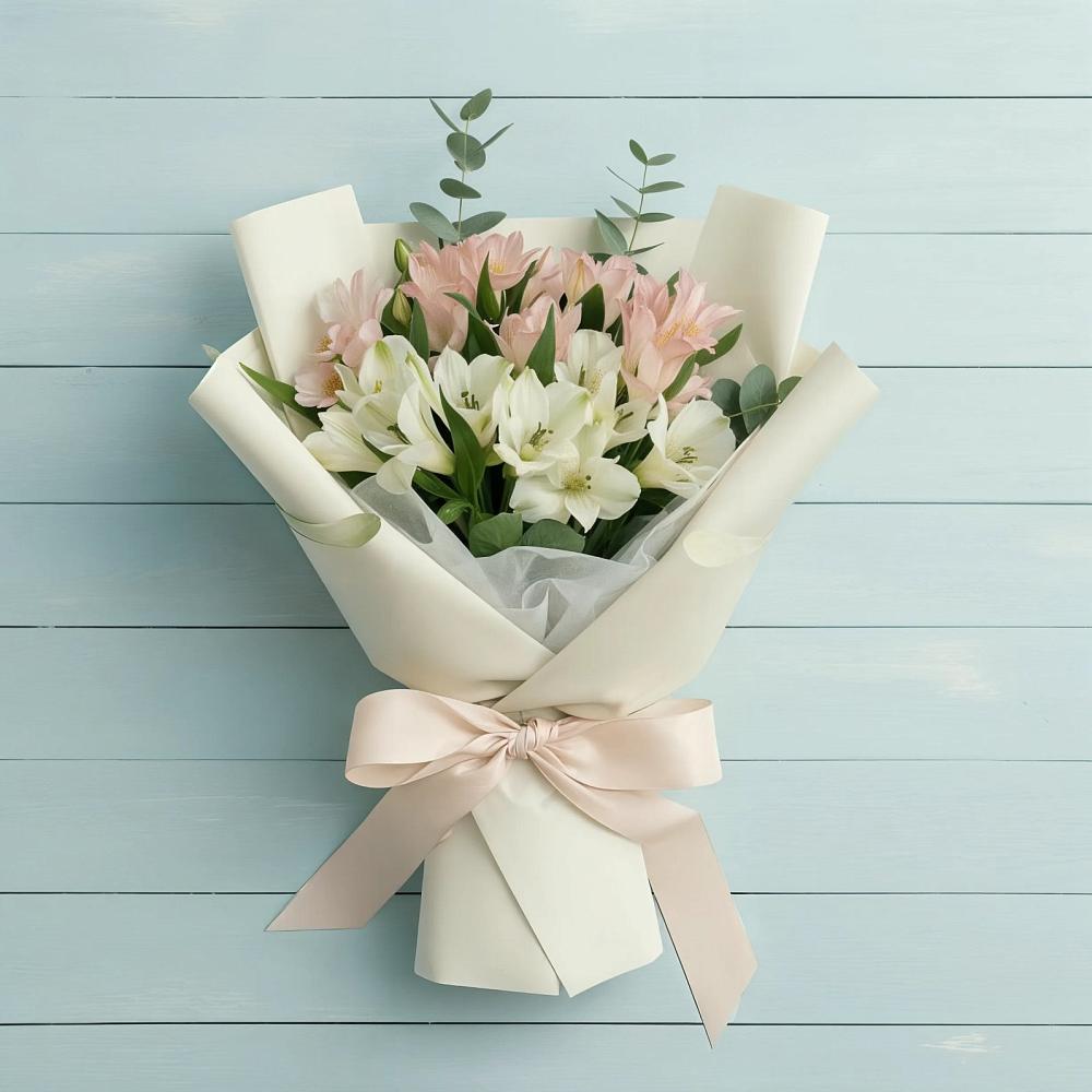 Букет цветов из: Альстромерии в Поселок санатория Министерства Обороны