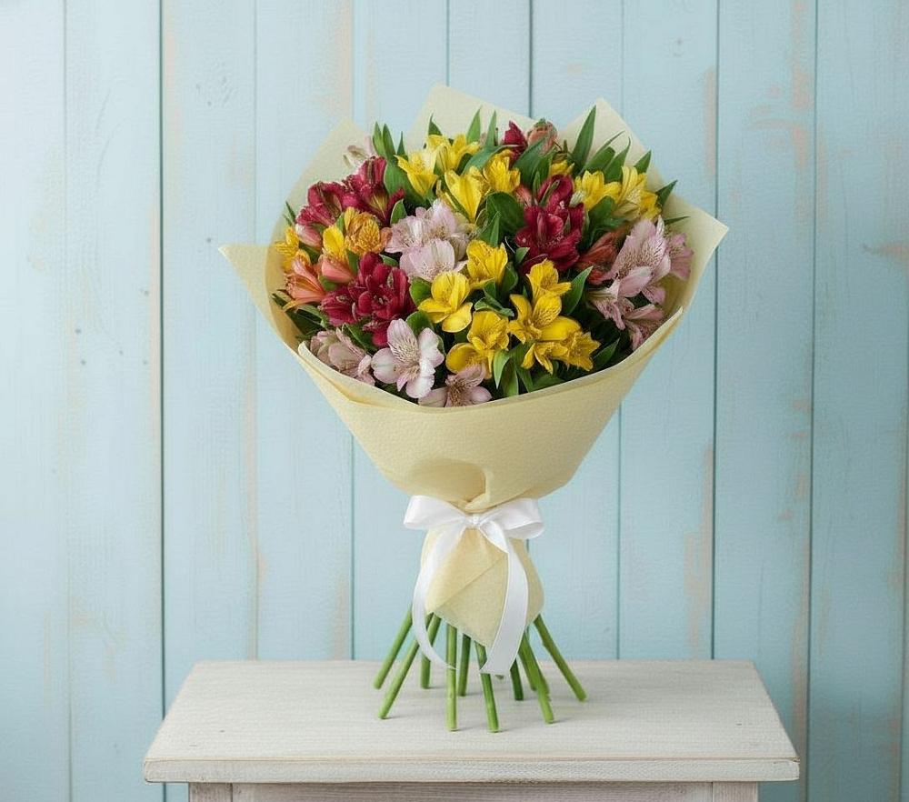 Букет цветов из: Альстромерии в Поселок санатория Министерства Обороны