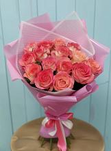 Букет 15 Розовых роз Равель #REPLACE_PRED# Поселок санатория Министерства Обороны