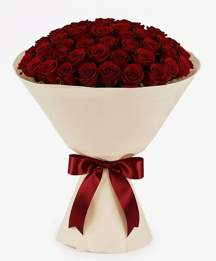 Букет 101 Бордовая роза Блэк Бакарра в Поселок санатория Министерства Обороны