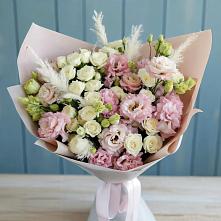 Букет цветов из:  Альстромерии и Розы в Поселок санатория Министерства Обороны